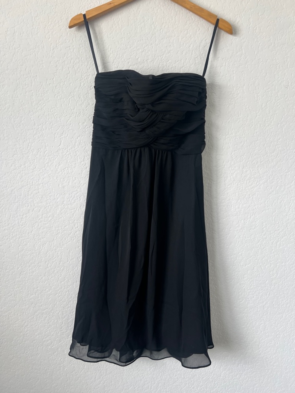 Strapless Chiffon Black Cocktail Dress